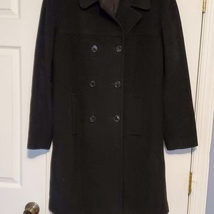 Womens double breasted wool pea coat